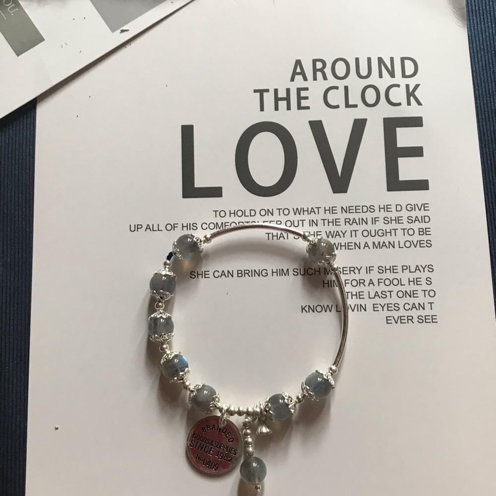 labradorite silver bracelet